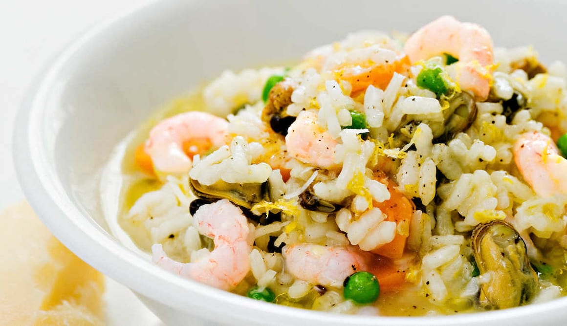 Risotto with Norwegian Prawns and Blue Mussels