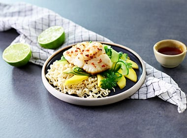 Asian skrei with mango salad