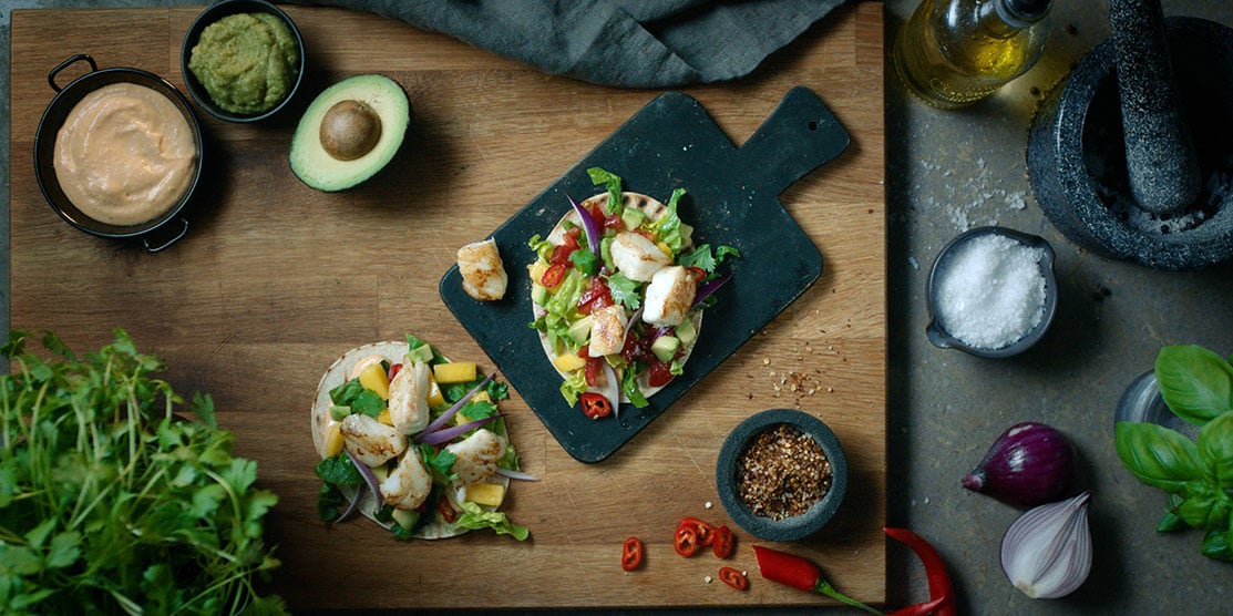 Tacos with Norwegian cod
