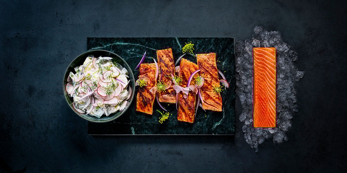 Seasoned Fjord Trout on Grill