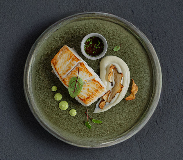 Halibut with Jerusalem Artichoces