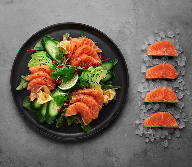 Norwegian Salmon Sashimi salad