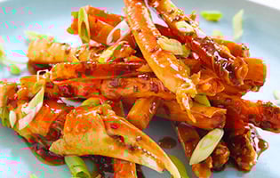 Glazed Norwegian snow crab